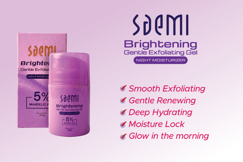 Saemi  Brightening Gentle Exfoliating Gel Night Moisturizer
