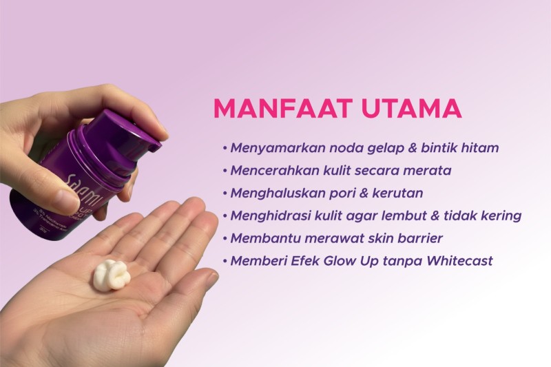 • 5% Niacinamide • 3% Traneksamic Acid • Chromabright • 4X HA • Polyglutamic Acid • Galactomyces